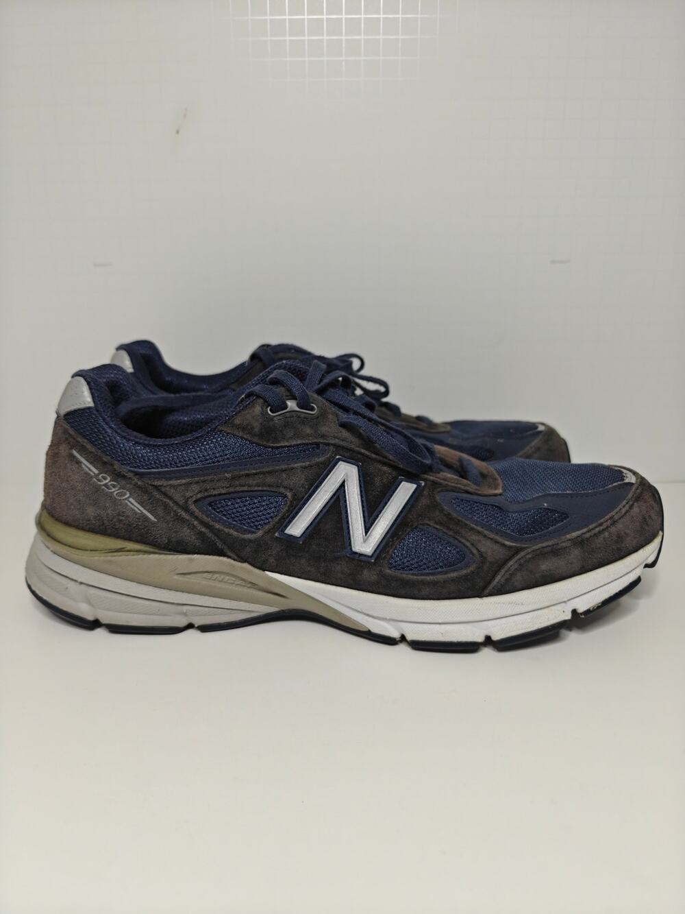 New Balance 990v4 Made in USA Navy Blue Running Shoes Mens Size 13 B M990NV4